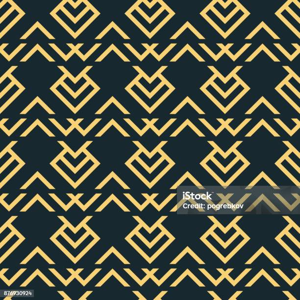 Abstract Seamless Pattern Of V Shaped Elements Stock Illustration ...