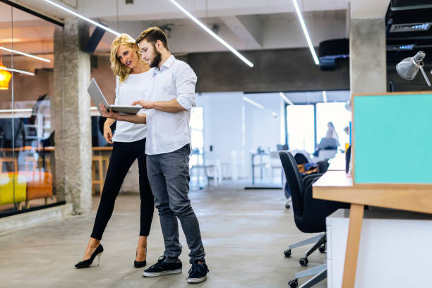 istock Colleagues brainstorming in the office 876931720