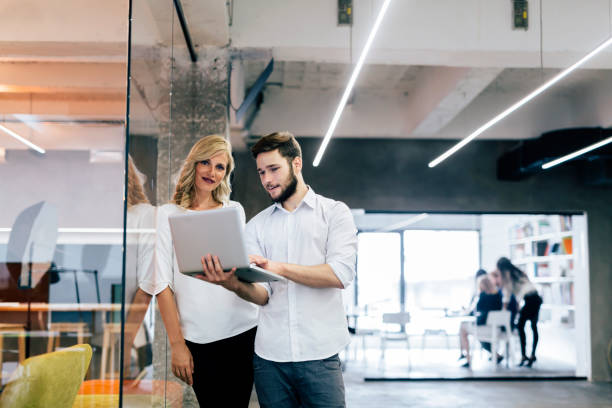 istock Coworkers in a modern office 876934174
