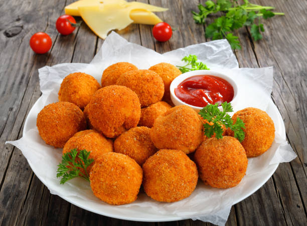 istock potato croquettes with ketchup on plate 876935940