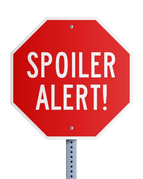 spoiler alert roadsign - spoiler stock-grafiken, -clipart, -cartoons und -symbole