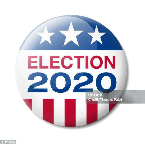 Badge Usa Election 2020 Stock Illustration - Download Image Now - Campaign Button, Election, 2020