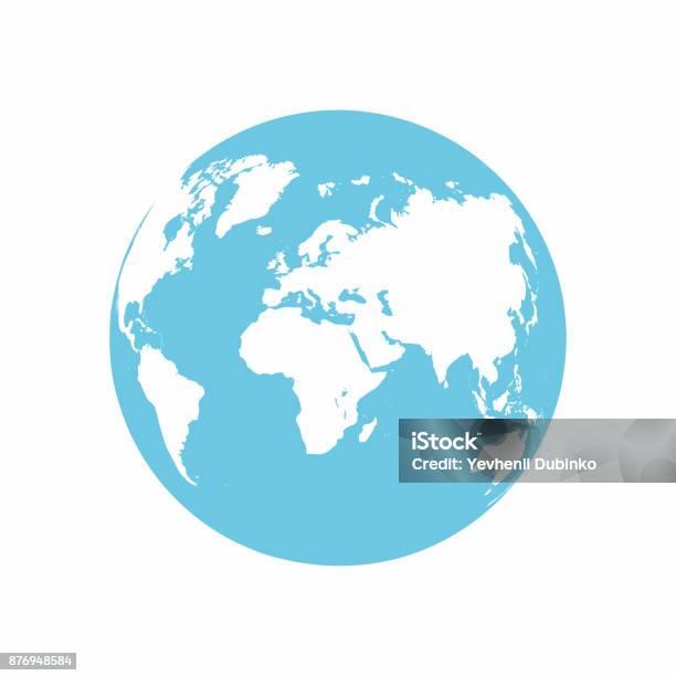 Planet Earth Icon Earth Globe Isolated On White Background Stock Illustration - Download Image Now