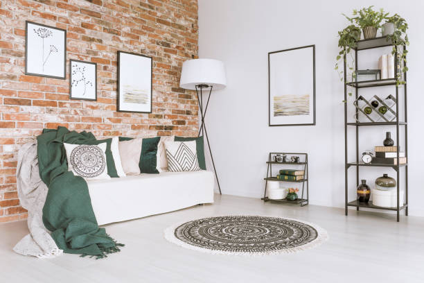 istock Living room with simple posters 876949692