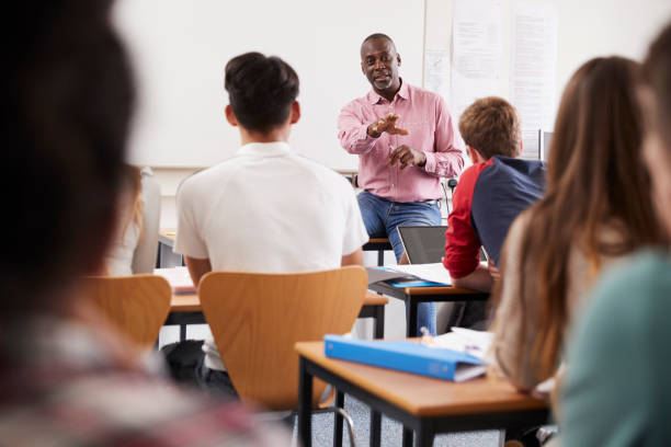 istock Teacher Standing At Front Of College Students For Lesson 876961822