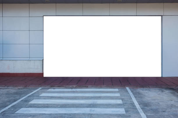 istock Mock up. Billboard banner, store showcase window, signage mock up display on the wall 876971998