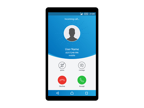 Call Collection Interface Incoming Call Interface Mobile Concept Vector Stock Illustration ...