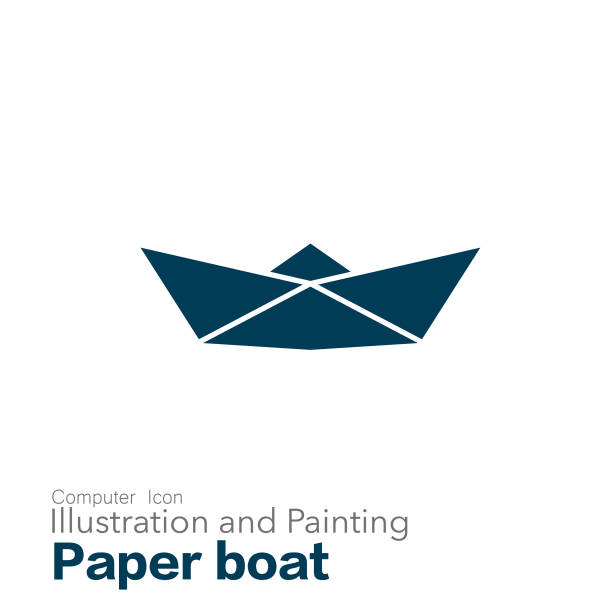 paper boat Illustration and Painting toy boat stock illustrations