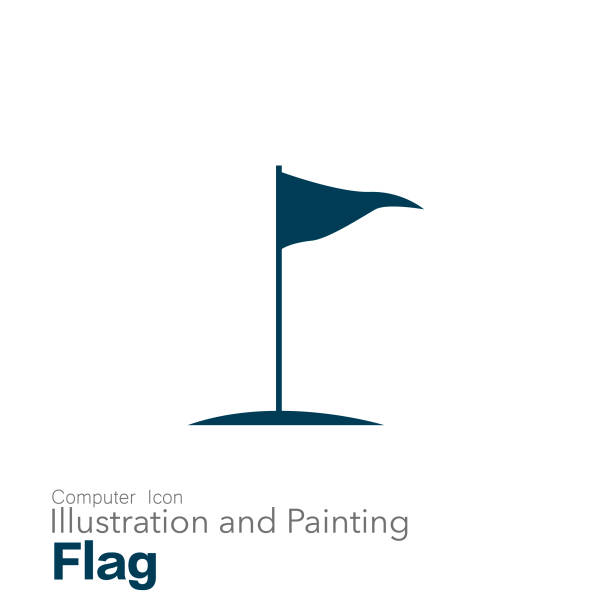 illustrations, cliparts, dessins animés et icônes de drapeau de golf - flag stick