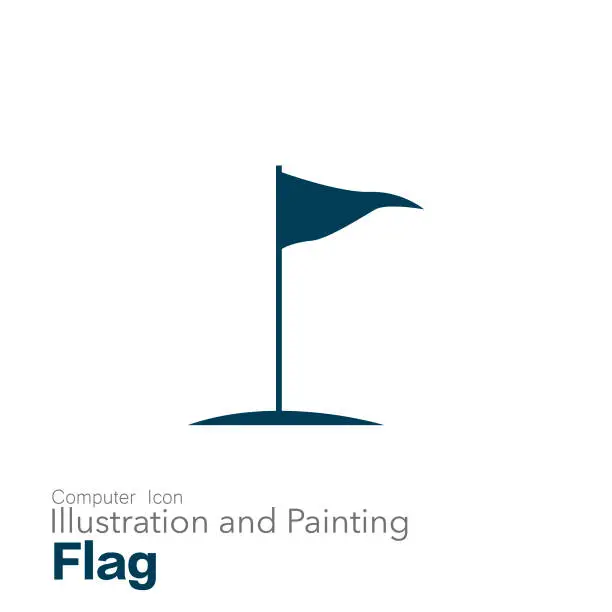 Vector illustration of golf flag
