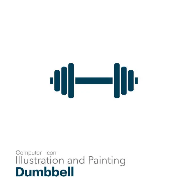 Vector illustration of dumbbell