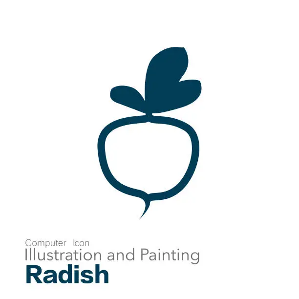 Vector illustration of radish