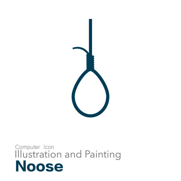 hanging gallows Illustration and Painting hangmans noose stock illustrations