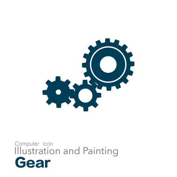 Vector illustration of gear