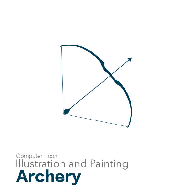 양궁 - archery range illustrations stock illustrations