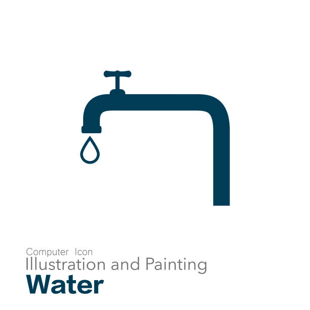 Business Illustration and Painting Faucet stock illustrations