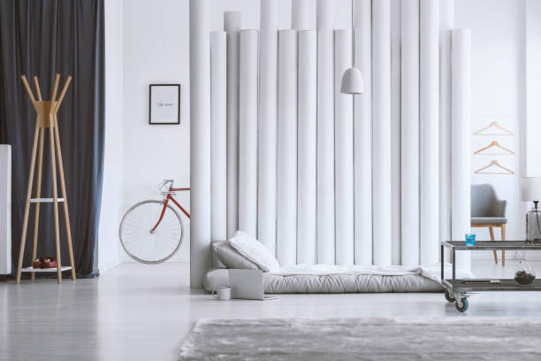 istock Wooden hanger in designer bedroom 876983718