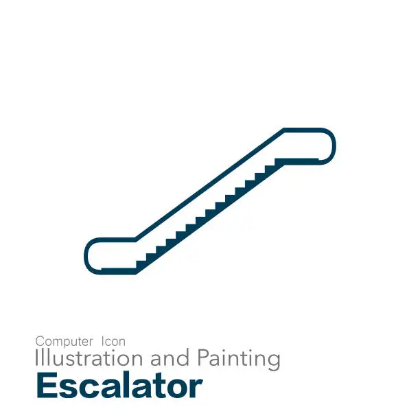 Vector illustration of Escalator