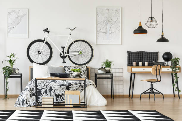 istock Bike on bedhead 876987446