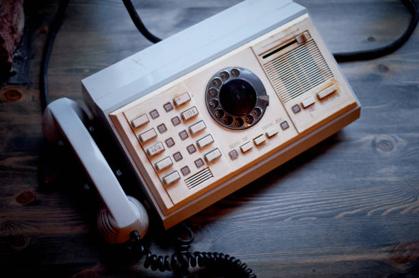 istock Old plastic retro phone.Dirty, grunge 877001786