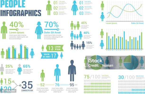 Menschen Infografiken Stock Vektor Art und mehr Bilder von Informationsgrafik - Informationsgrafik, Menschen, Schaubild