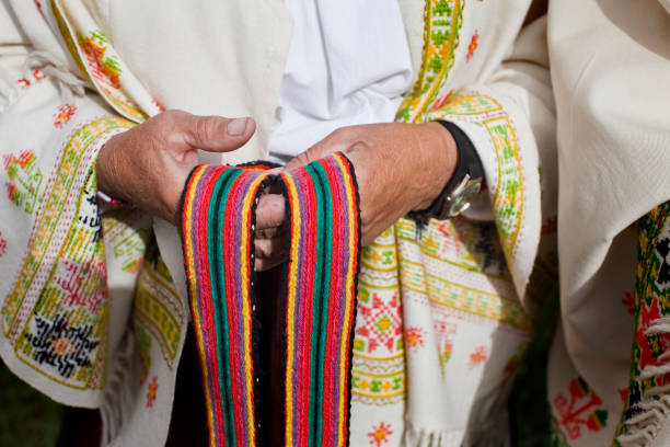 istock Latvian folk costumes belt 877006592
