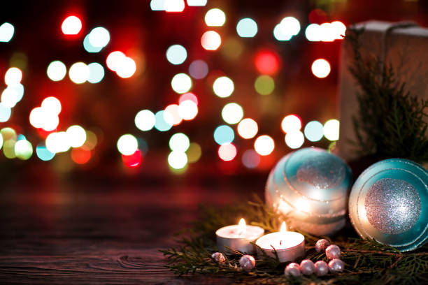 istock Christmas ball and candles 877011942