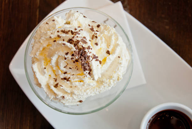 istock White vanilla cream with cinnamon flake on top 877015114