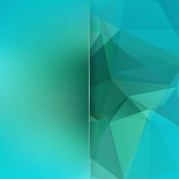 istock Abstract geometric style green background. Blue business background Blur background with glass. Vector illustration 877015306