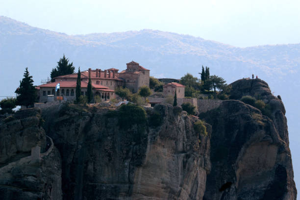 istock Panoramic view of Holy Trinity Monastery Agia Trias in Meteora monasteries in Greece 877018792