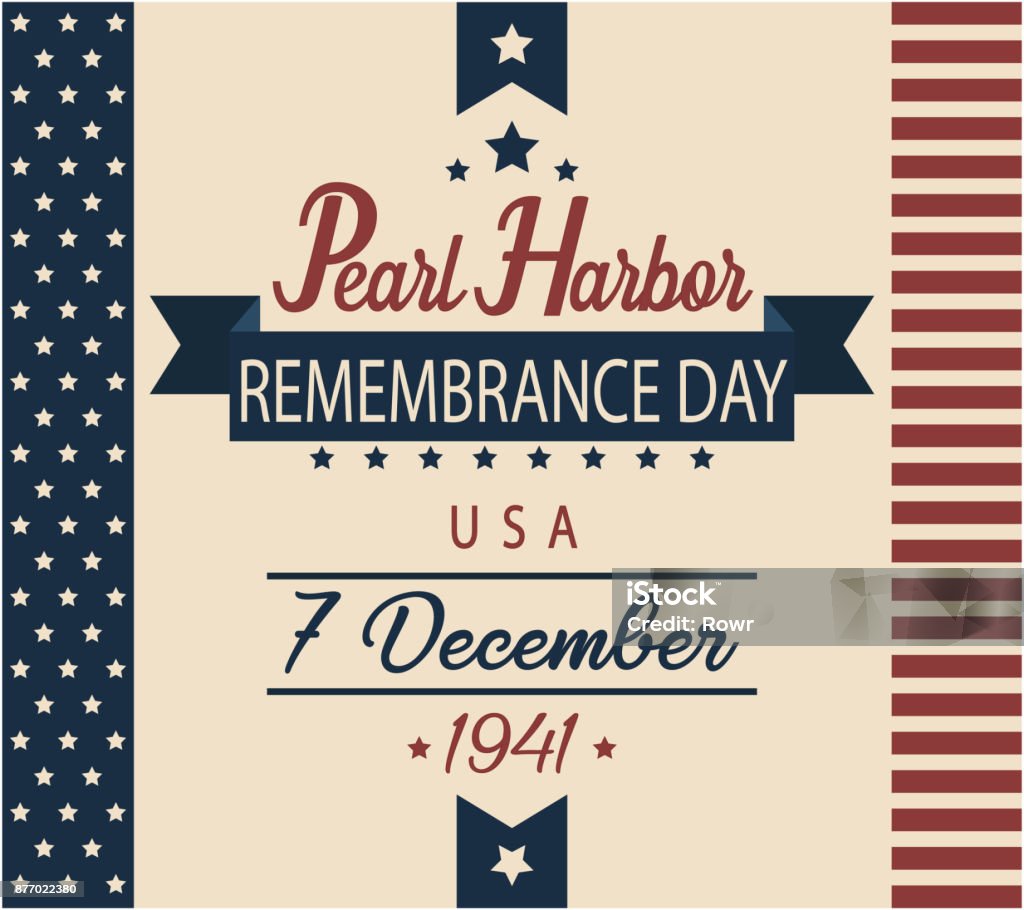 Pearl Harbor Pearl Harbor Remembrance day card or background. vector illustration. Pearl Harbor stock vector