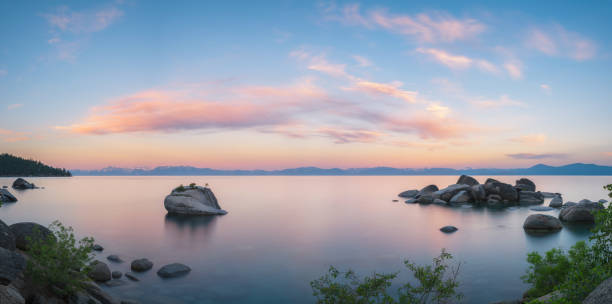 istock Lake Tahoe Panorama at dawn 877023656