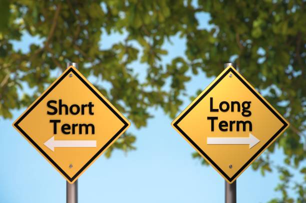 Long term or short term? Goal Planning Concept. short length stock pictures, royalty-free photos & images