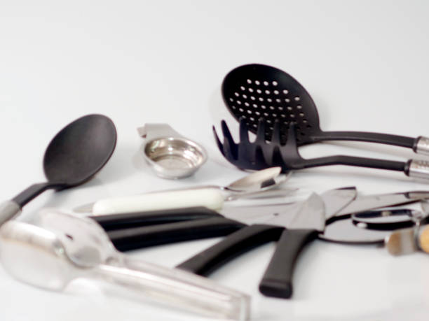 istock black and metal kitchen utensils 877034304