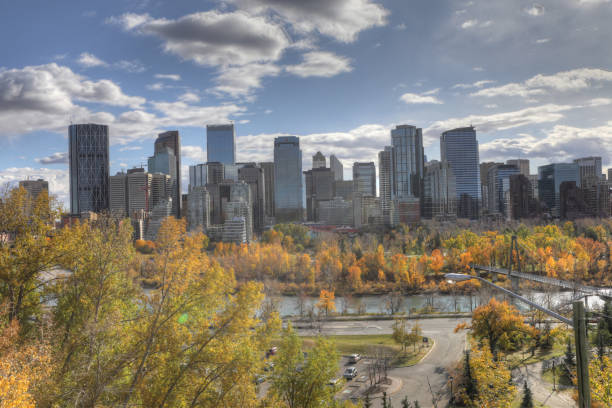 istock Calgary, Alberta skyline with autumn foliage 877041674