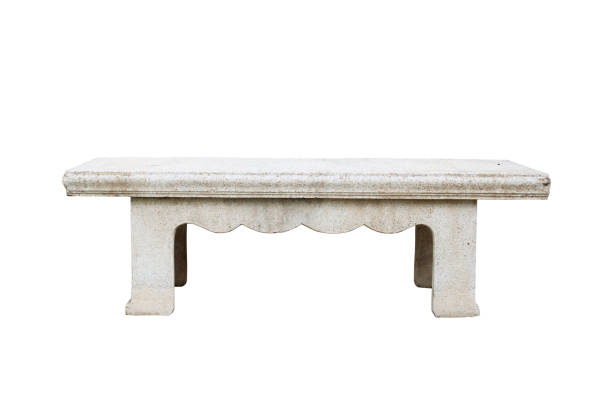istock marble garden bench , isolated on white background 877043762