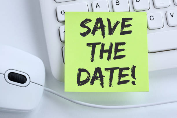 istock Save the date invitation message business concept information mouse 877053004