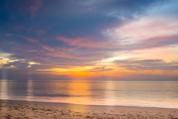 istock Sunset over tropical sea, long exposure, Phuket, Thailand. 877057048