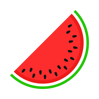 Watermelon Icon in trendy flat style isolated on white background. Summer symbol for your web site design, symbol, app. Vector illustration, EPS3.