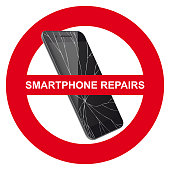 istock Smartphone repairs sign 877064914