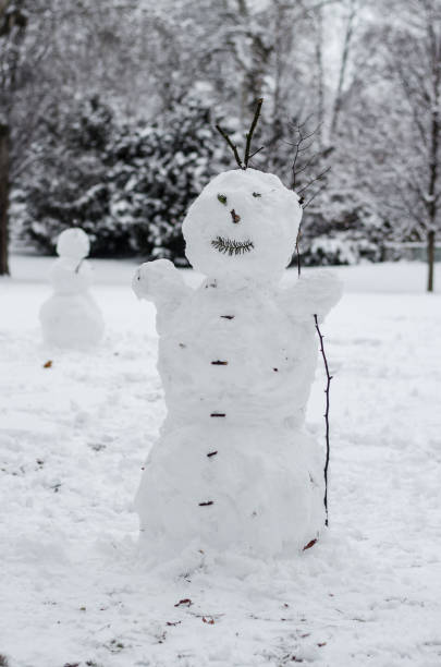 istock snowman figure in winter time in the park 877072426