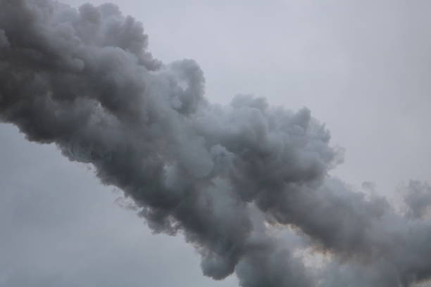 istock Factory smoke in the sky 877072690