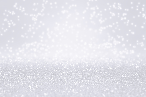 Silver White Glitter Snow Background For Winter Or Christmas Sparkle Stock  Photo - Download Image Now - iStock