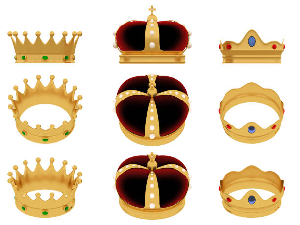 reyes magos drei weisen königliche kronen - christentum grafiken stock-fotos und bilder