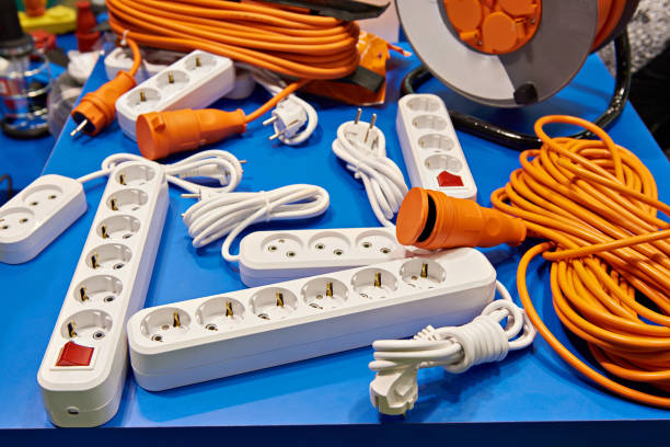 istock Extension cord and power strip 877136394