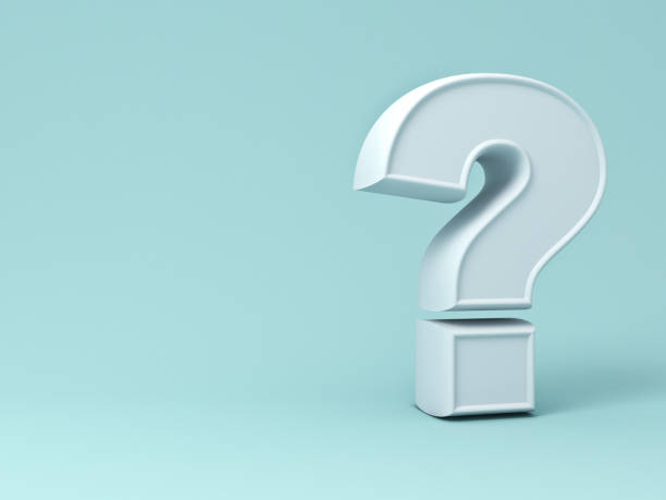 istock White question mark on green pastel color background with blank space and shadow . 3D rendering 877137532