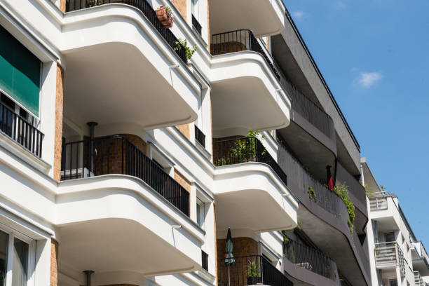 istock Modern apartment houses in Berlin 877148254