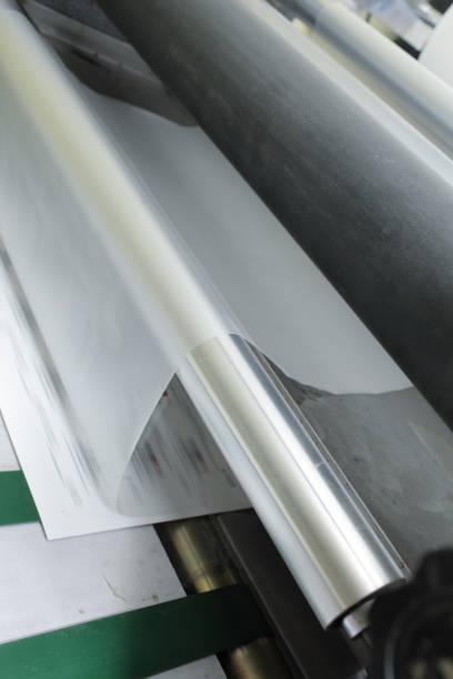 istock Machine for industrial laminating paper 877148924