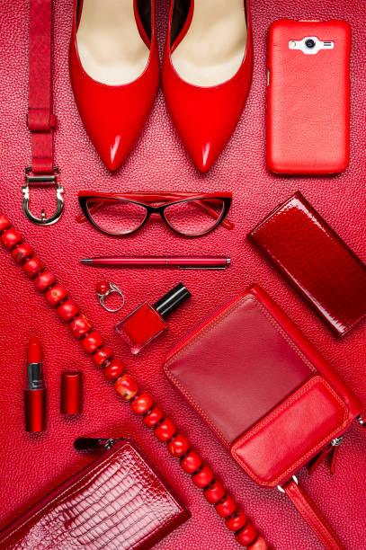 istock Woman red accessories 877153444