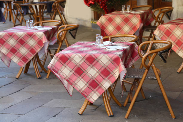istock alfresco table with chairs and tables 877153646